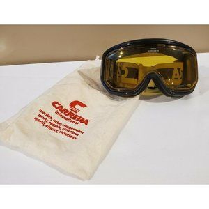 Carrera Ski Goggles, White Band, Supergold-EV & Carrier/Protector